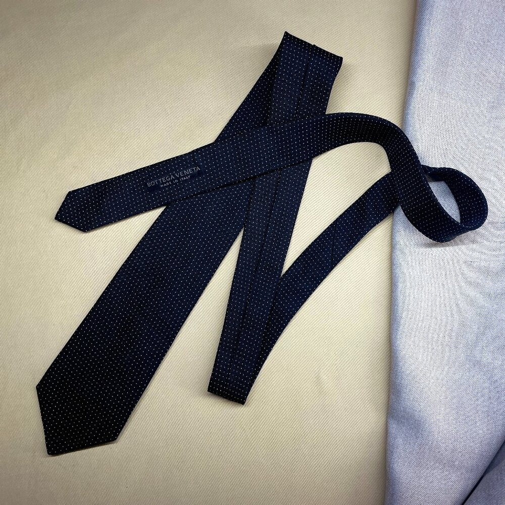 BOTTEGA VANETTA Silk Polka tie